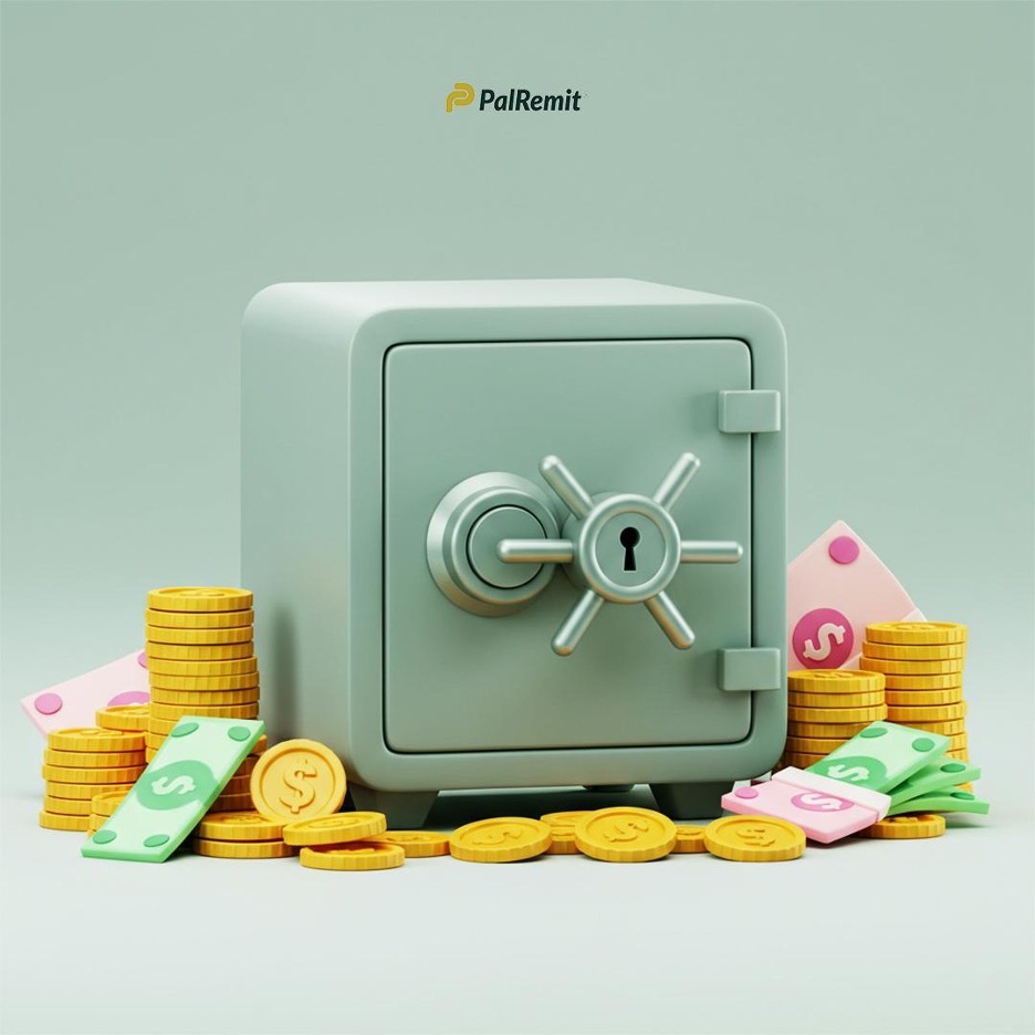 Illustration of securing money during a currency crisis